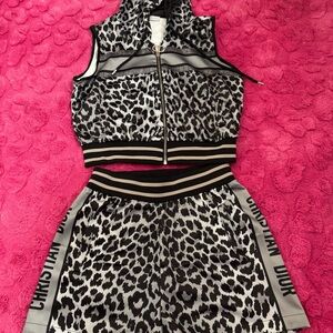 Christian Dior Leopard Print Two-Piece Set